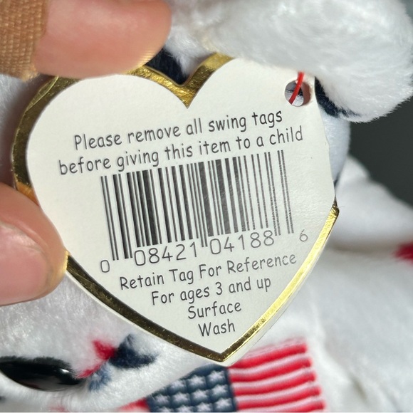 NWT Original TY Beanie Baby 1997 Glory The Bear With Matching Teenie Bear - Picture 11 of 12